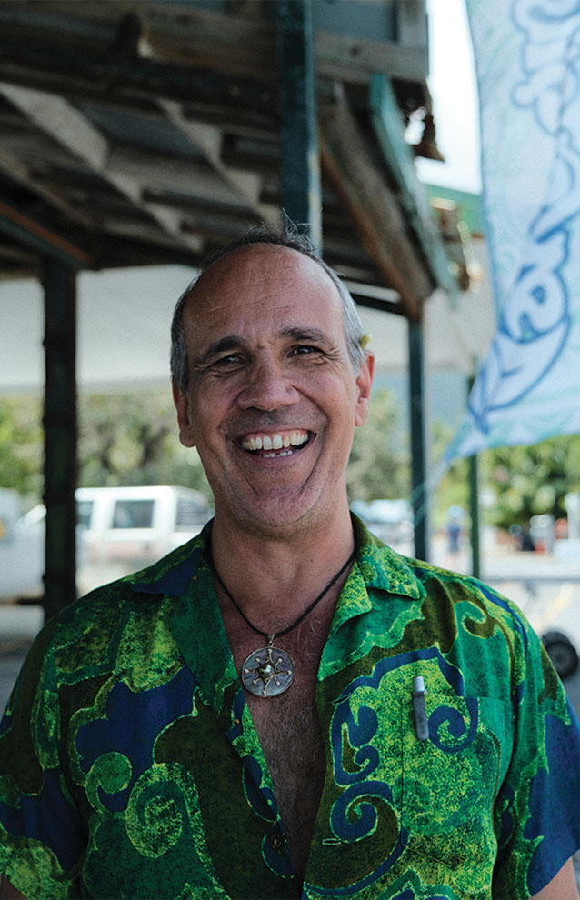 a person wearing a green shirt
