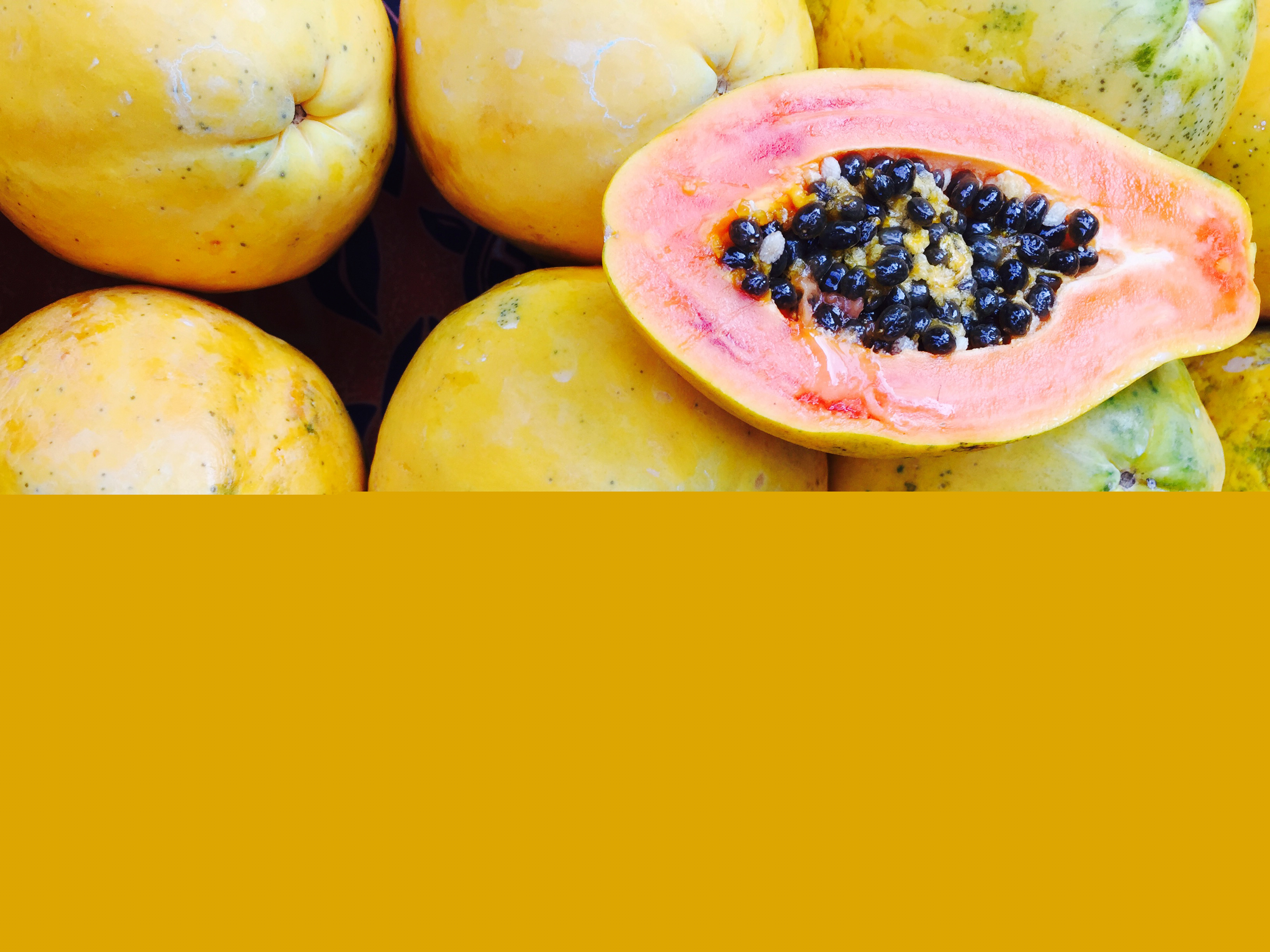 Papayas at a Kauai Farmers Market